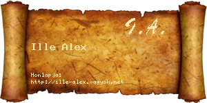 Ille Alex névjegykártya